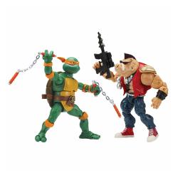 Ігрова фігурка TMNT ЧЕРЕПАШКИ-НІНДЗЯ КЛАСИЧНІ  -  Мікеланджело проти Бібопа (34 точки артикуляції, 15 cm) (81277)
