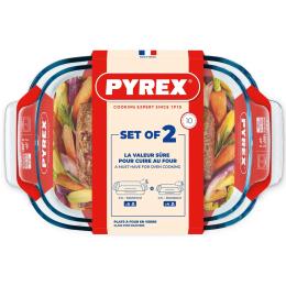 Форма для запікання PYREX CLASSIC н-р форм 2пр скл прямокут 38х25, 34х22см (913S608/8043)