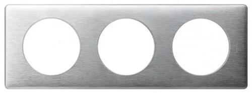Рамка для вимикачів Legrand Celiane 068923 Aluminium 3 поста