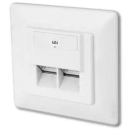 Розетка Digitus DN-9005-N мережева, 2xRJ45 FTP, для прихованої проводки