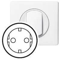 Лицьова панель Legrand Celiane Schuko White для розетки електричної з РЕ (гвинтовий і безгвинтовий затискач) (068131)