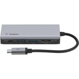 USB-хаб Belkin AVC006BTSGY Gray USB-C 4-in-1
