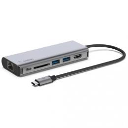 USB-хаб Belkin USB-C 6-in-1 Multiport Adapter (AVC008BTSGY)