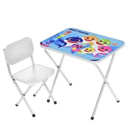 Дитячий стіл складний зі стільчиком Bambi M 5960-1 срібний