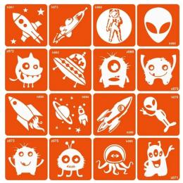 Набір дитячої косметики Fresh Tattoo Monsters and rockets 16 трафарети для біо-тату (monsters-and-rockets-16)