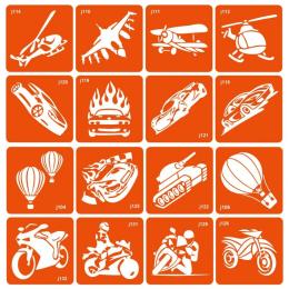 Набір дитячої косметики Fresh Tattoo Transport 16 трафарети для біо-тату (transport-16)