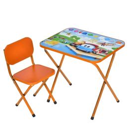Дитячий стіл складний зі стільцем Bambi M 5962-7 помаранчевий