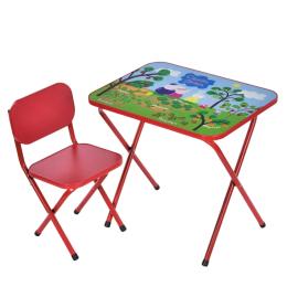 Дитячий стіл складний зі стільчиком Bambi M 5963-3 червоний