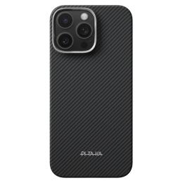 Чохол-накладка Pitaka Edge Ultra-Slim Case Twill 600D with PitaTap для iPhone 16 Pro Black Gray (KI1602PA)