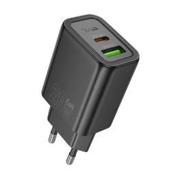 Адаптер живлення для телефона Hoco N61 Gentle PD20W + QC3.0 (1USB-A/1C) Black