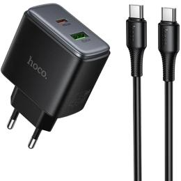Адаптер живлення для телефона Hoco C158A Upgrade PD45W Black