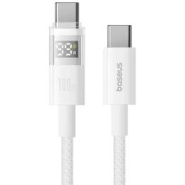 Дата-кабель Baseus Silky Series OS Fast Charging Type-C to Type-C 100W (1m) Moon White (P10382702)