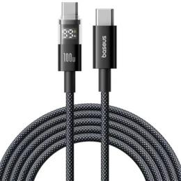 Дата-кабель Baseus Silky Series OS Fast Charging Type-C to Type-C 100W (1m) Cosmic Black (P10382702)