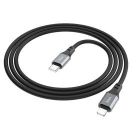 Дата-кабель Hoco X86 iP Spear PD silicone charging data cable Black