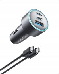Автомобільний зарядний пристрій для телефона Anker 535 USB-C Fast Car 3-Port Charger 67W with USB-C Cable (B27310A1)