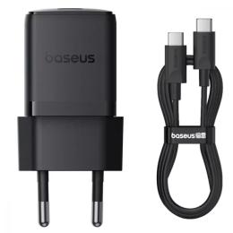 Мережевий зарядний пристрій для телефона Baseus Palm Fast Charger 30W (Type-C) + кабель Type-C to Type-C Black (P10111605113-01)