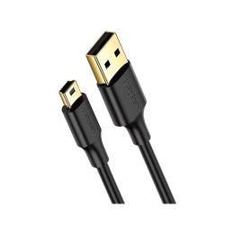 Дата-кабель Ugreen US132 USB-А 2.0 Male to Mini USB 5pin Male Cable 0.5m Black (10354)