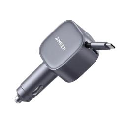 Автомобільний зарядний пристрій для телефона Anker Nano 75W Car Charger + висувний кабель USB-C (A2738A1)