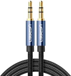 Аудіо-кабель Ugreen AV112 mini-jack 3.5mm (тато) - mini-jack 3.5mm (тато), 2m Blue (60181)