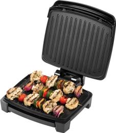 Гриль George Foreman прижимний Immersa Medium, 1300Вт, темп. режимів-1, зємні пластини, метал, пластик, чорний