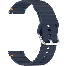 Ремінець для смарт-годинника BeCover Ribbed Straight (20mm) для Samsung Galaxy Watch 3-7/4 Classic/6 Classic/5 Pro/ 7 FE Deep Blue (714843)