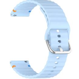 Ремінець для смарт-годинника BeCover Ribbed Straight (20mm) для Samsung Galaxy Watch 3-7/4 Classic/6 Classic/5 Pro/ 7 FE Lite Blue (714847)