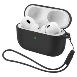 Чохол для навушників ArmorStandart Silicone Case with straps для Apple Airpods Pro 3 Black (with loop) (ARM88291)