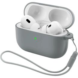 Чохол для навушників ArmorStandart Silicone Case with straps для Apple Airpods Pro 3 Gray (with loop) (ARM88295)