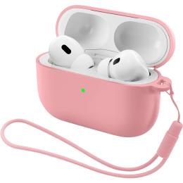 Чохол для навушників ArmorStandart Silicone Case with straps для Apple Airpods Pro 3 Pink (with loop) (ARM88297)