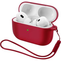 Чохол для навушників ArmorStandart Silicone Case with straps для Apple Airpods Pro 3 Wine Red (with loop) (ARM88302)