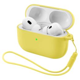 Чохол для навушників ArmorStandart Silicone Case with straps для Apple Airpods Pro 3 Yellow (with loop) (ARM88303)