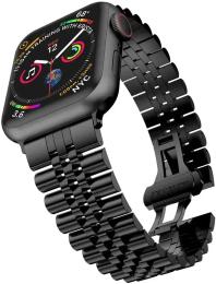 Ремінець для смарт-годинника Infinity Rolex 5-Brad Bracelet для Apple Watch 38/40mm Black