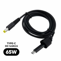 Кабель живлення для роутера ArmorStandart USB-C - DC 5.5x2.5 18.5-20V Flat 1м (ARM91553)