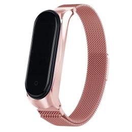 Ремінець для фітнес-браслету Infinity Milanese Loop для Xiaomi Mi Band 3/4/5/6 Pink Gold