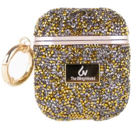 Чохол для навушників EpiK Bling World Rock Diamond для AirPods 1/2 Gold