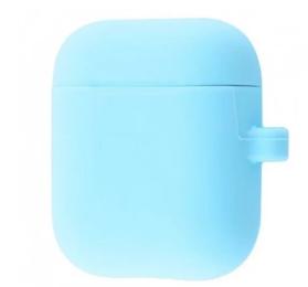 Чохол для навушників Infinity NN AirPods 1/2 Silicone Case New with Carbine Sky Blue