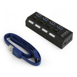 USB-хаб Gembird UHB-U3P4-22 4xUSB3.0 + БП (UHB-U3P4-22)