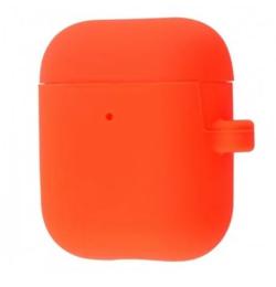 Чохол для навушників Infinity NN AirPods 1/2 Slim Silicone Case with Carbine Spicy Orange