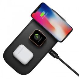Бездротовий зарядний пристрій WIWU M2 3in1 Wireless Charger for iPhone + Watch + Pods Black