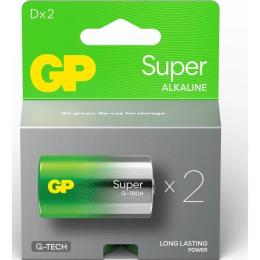 Батарейка GP D Super Alkaline LR20 2шт (GP13AETA21-2GSB2)