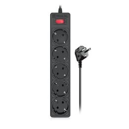 Мережевий фільтр REAL-EL RS-Protect 505 1.8 м Black (EL122300044)