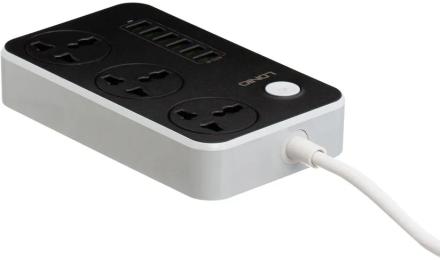 Мережевий фільтр LDNio SC3604 Black White 3 розетки/6 USB 2 м
