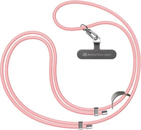 Ремінець для смартфона ArmorStandart Silicone Rope Titanium Pink with Grey holder (ARM76275)