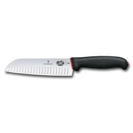 Кухонний ніж VICTORINOX Сантоку Dual Grip 17см Black (5.2523.17D)