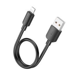 Дата-кабель Hoco X96 Hyper charging data cable Type-A (тато)  -  Lightning (тато) 0.25m Black