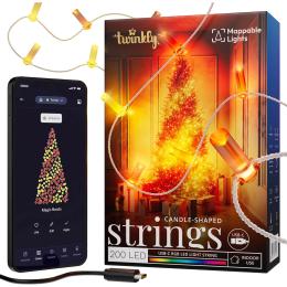 Гірлянда Twinkly Smart LED Strings Candle RGB 200 IP20, 12м (TWKC200RGB-T)