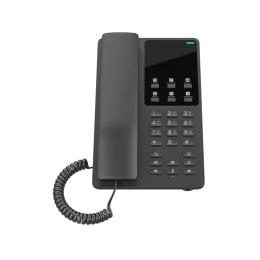 Grandstream GHP621, Black Compact Hotel IP Phones, 2 lines, 2 SIP accounts, One 10/100 Mbsps Ethernet ports, PoE, No PSU included