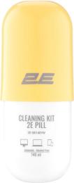 Набір для чищення 2E PILL для оргтехніки (рідина 140 мл + серветка 20 см) Yellow White (2E-SK140YW)