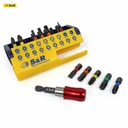 Набір біт S&amp;R Impact 60 мм (161100001) 19 предметів з бітотримачем