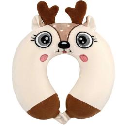 Туристична подушка Ardesto Travel Reindeer White Brown (ART3031NEP)
